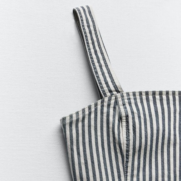 striped crop top zara